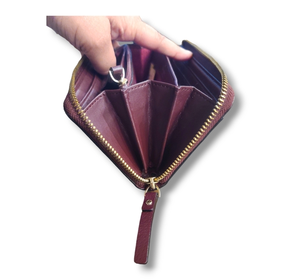 Kate Spade Matthew Street Nisha Long Wallet Cherrywood - Picture 7 of 9